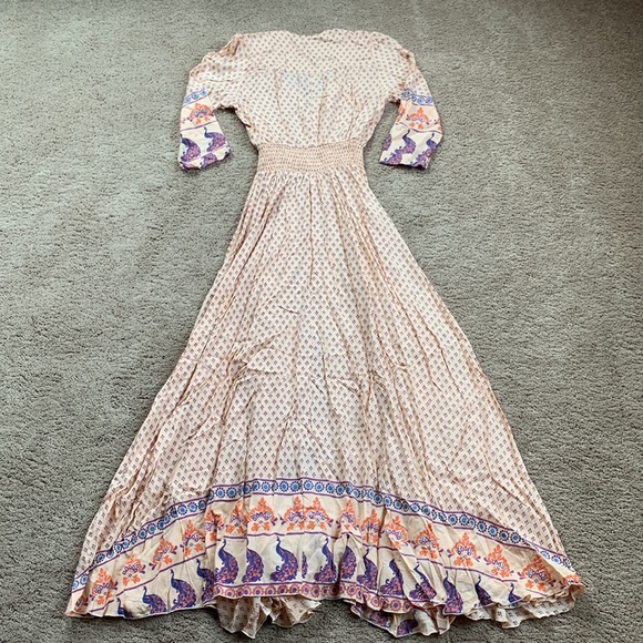 🎉 MILA Vintage Boho Long Maxi Floral Dress, size XS - Picture 7 of 7